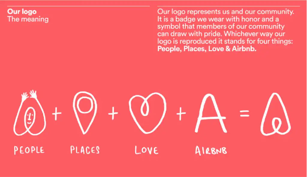 Uit werlke elementen is het logo van AirBnB opgebouwd?